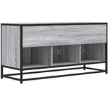vidaXL Tv-meubel 100x35x50 cm bewerkt hout en metaal zwart
