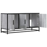 vidaXL Tv-meubel 100x35x50 cm bewerkt hout en metaal zwart