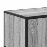 vidaXL Tv-meubel 100x35x50 cm bewerkt hout en metaal zwart