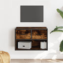 vidaXL Tv-meubel 60x31x39,5 cm bewerkt hout en metaal zwart