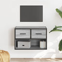 vidaXL Tv-meubel 60x31x39,5 cm bewerkt hout en metaal zwart