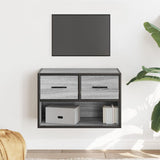 vidaXL Tv-meubel 60x31x39,5 cm bewerkt hout en metaal zwart