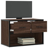vidaXL Tv-meubel 60x31x39,5 cm bewerkt hout en metaal zwart