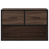 vidaXL Tv-meubel 60x31x39,5 cm bewerkt hout en metaal zwart