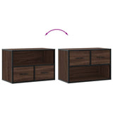 vidaXL Tv-meubel 60x31x39,5 cm bewerkt hout en metaal zwart