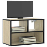 vidaXL Tv-meubel 60x31x39,5 cm bewerkt hout en metaal zwart