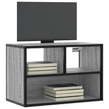 vidaXL Tv-meubel 60x31x39,5 cm bewerkt hout en metaal zwart