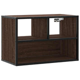 vidaXL Tv-meubel 60x31x39,5 cm bewerkt hout en metaal zwart