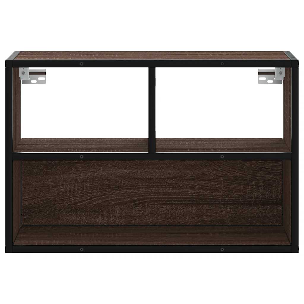 vidaXL Tv-meubel 60x31x39,5 cm bewerkt hout en metaal zwart