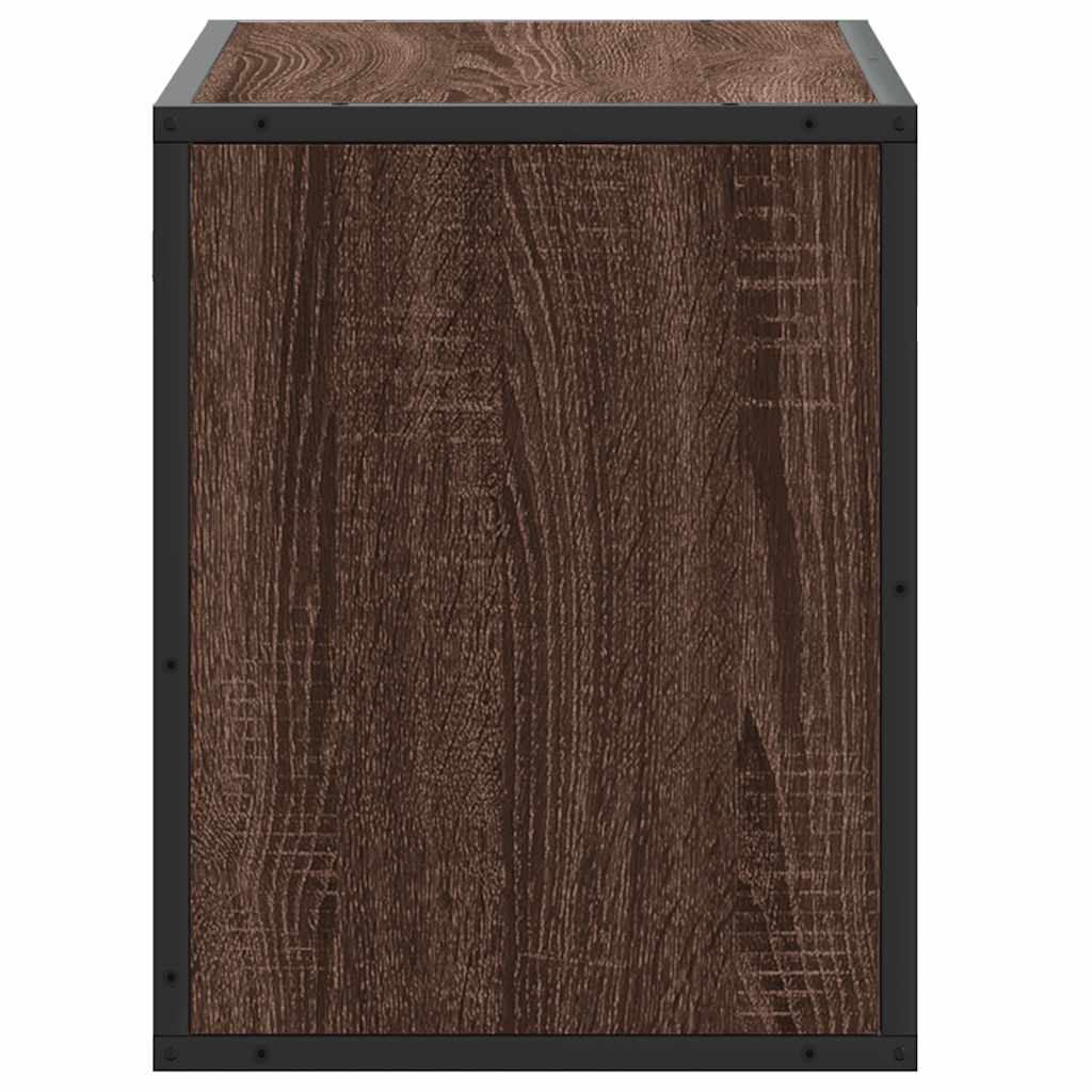 vidaXL Tv-meubel 60x31x39,5 cm bewerkt hout en metaal zwart