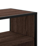 vidaXL Tv-meubel 60x31x39,5 cm bewerkt hout en metaal zwart
