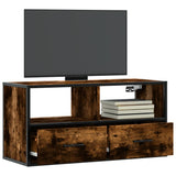 vidaXL Tv-meubel 60x31x39,5 cm bewerkt hout en metaal zwart