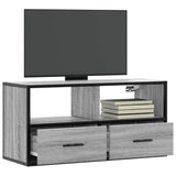 vidaXL Tv-meubel 60x31x39,5 cm bewerkt hout en metaal zwart