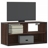 vidaXL Tv-meubel 60x31x39,5 cm bewerkt hout en metaal zwart