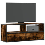 vidaXL Tv-meubel 60x31x39,5 cm bewerkt hout en metaal zwart