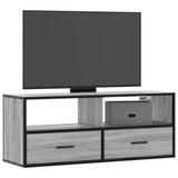 vidaXL Tv-meubel 60x31x39,5 cm bewerkt hout en metaal zwart