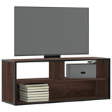 vidaXL Tv-meubel 60x31x39,5 cm bewerkt hout en metaal zwart