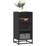vidaXL Dressoir 35,5x35x76 cm bewerkt hout en metaal zwart