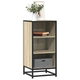 vidaXL Dressoir 35,5x35x76 cm bewerkt hout en metaal zwart