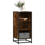 vidaXL Dressoir 35,5x35x76 cm bewerkt hout en metaal zwart