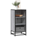 vidaXL Dressoir 35,5x35x76 cm bewerkt hout en metaal zwart