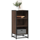 vidaXL Dressoir 35,5x35x76 cm bewerkt hout en metaal zwart