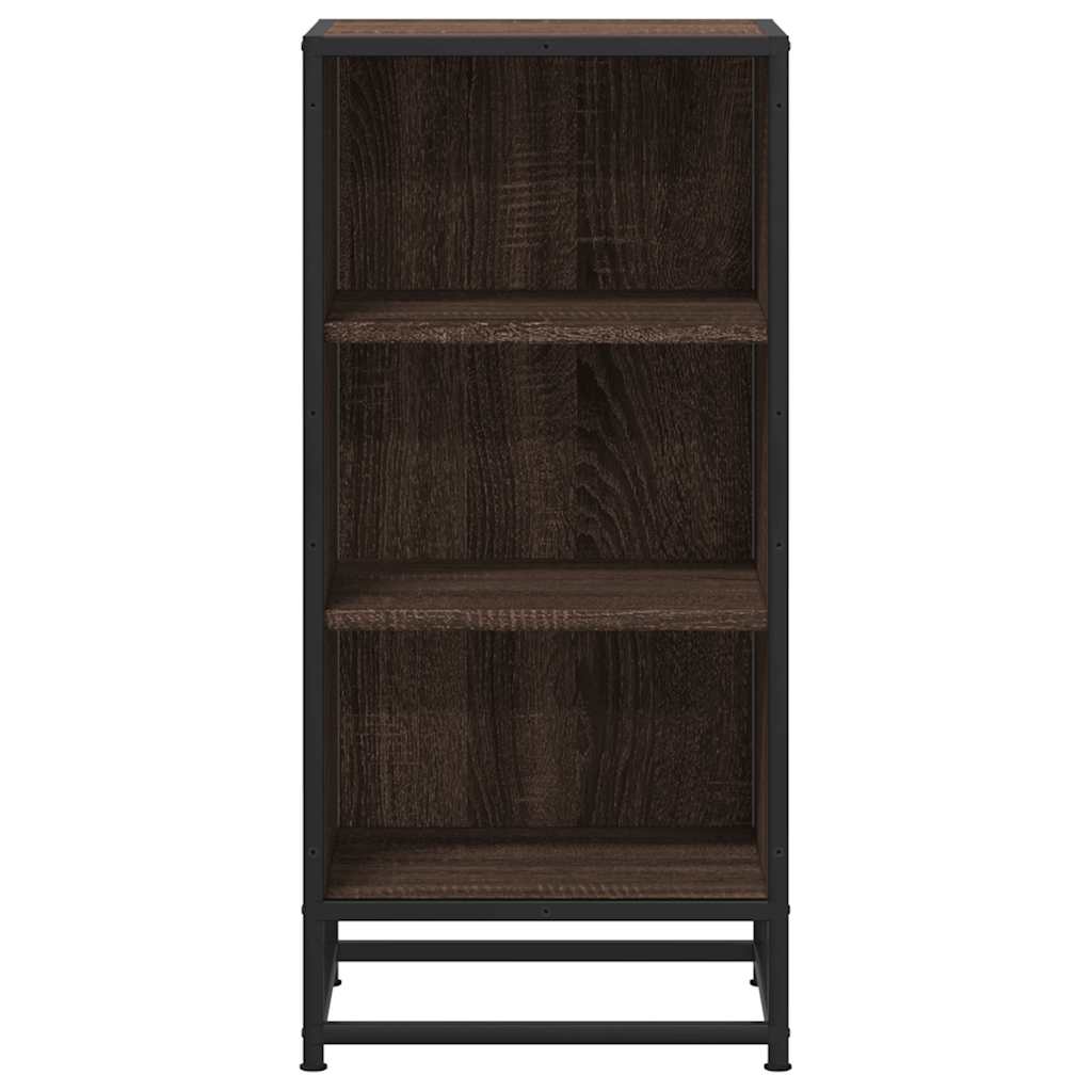 vidaXL Dressoir 35,5x35x76 cm bewerkt hout en metaal zwart