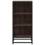 vidaXL Dressoir 35,5x35x76 cm bewerkt hout en metaal zwart