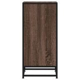 vidaXL Dressoir 35,5x35x76 cm bewerkt hout en metaal zwart