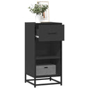 vidaXL Sideboard 35.5x35x76 cm engineered wood and metal black