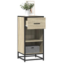 vidaXL Sideboard 35.5x35x76 cm engineered wood and metal black