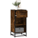 vidaXL Sideboard 35.5x35x76 cm engineered wood and metal black