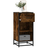 vidaXL Sideboard 35.5x35x76 cm engineered wood and metal black