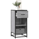 vidaXL Sideboard 35.5x35x76 cm engineered wood and metal black