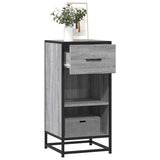 vidaXL Sideboard 35.5x35x76 cm engineered wood and metal black