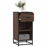 vidaXL Sideboard 35.5x35x76 cm engineered wood and metal black