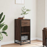 vidaXL Sideboard 35.5x35x76 cm engineered wood and metal black