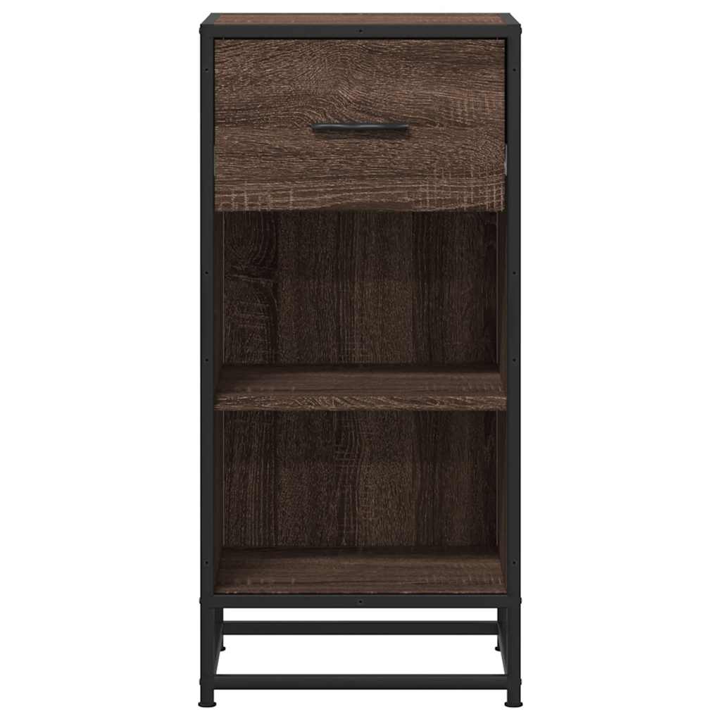 vidaXL Sideboard 35.5x35x76 cm engineered wood and metal black