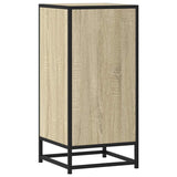 vidaXL Dressoir 35,5x35x76 cm bewerkt hout en metaal zwart