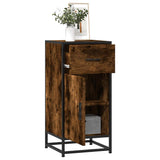 vidaXL Dressoir 35,5x35x76 cm bewerkt hout en metaal zwart
