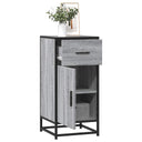 vidaXL Dressoir 35,5x35x76 cm bewerkt hout en metaal zwart
