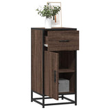 vidaXL Dressoir 35,5x35x76 cm bewerkt hout en metaal zwart