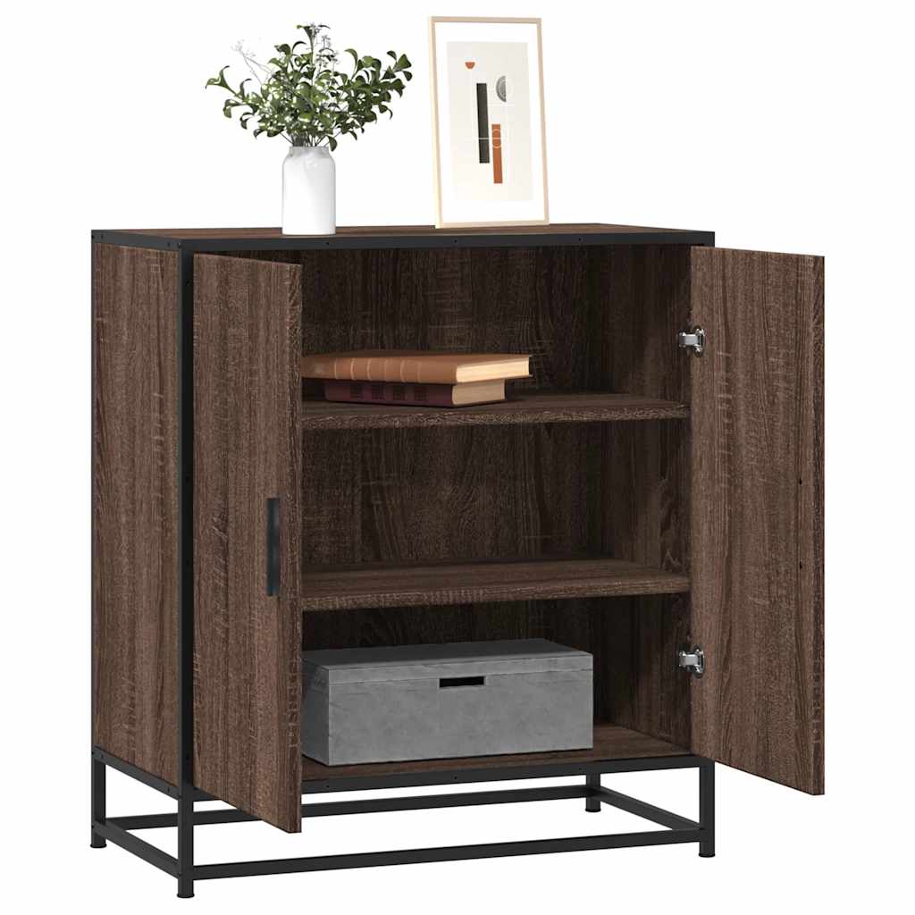 vidaXL Sideboard 68x35x76 cm engineered wood and metal Sonoma oak colour