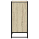 vidaXL Dressoir 68x35x76 cm bewerkt hout en metaal zwart