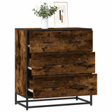 vidaXL Dressoir 68x35x76 cm bewerkt hout en metaal zwart