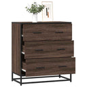 vidaXL Dressoir 68x35x76 cm bewerkt hout en metaal zwart