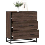 vidaXL Dressoir 68x35x76 cm bewerkt hout en metaal zwart