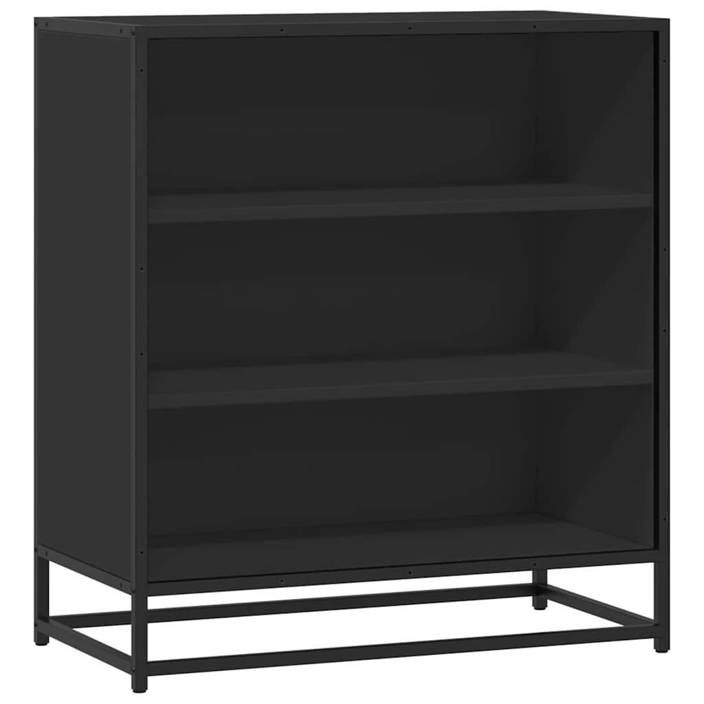 vidaXL Dressoir 68x35x76 cm bewerkt hout en metaal zwart
