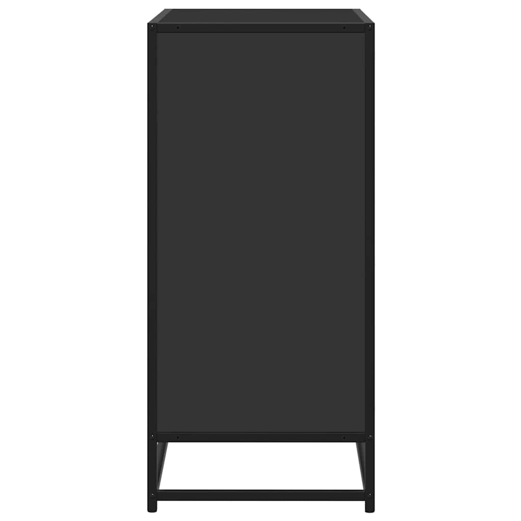 vidaXL Dressoir 68x35x76 cm bewerkt hout en metaal zwart
