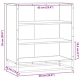 vidaXL Dressoir 68x35x76 cm bewerkt hout en metaal zwart